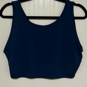 Blue Cropped Tank Top
